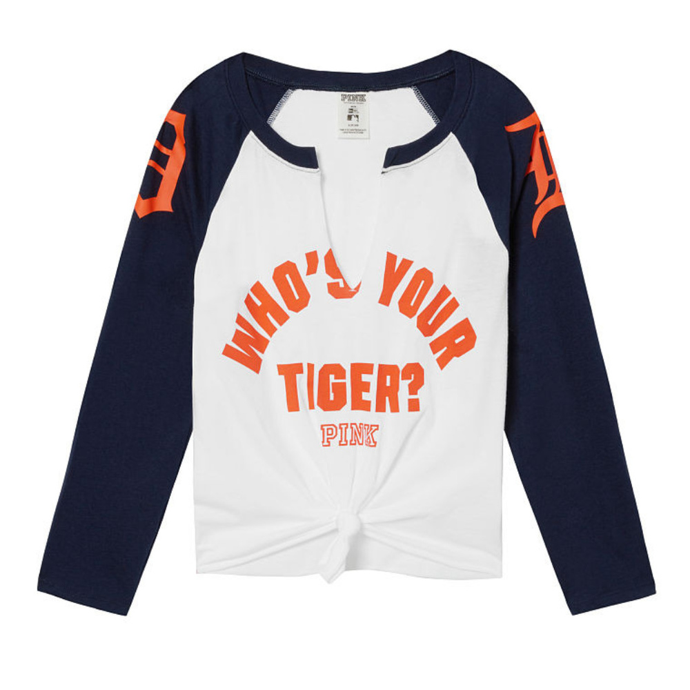 DETROIT TIGERS Victoria's Secret PINK MLB Baseball Tee Shirt Cute Top